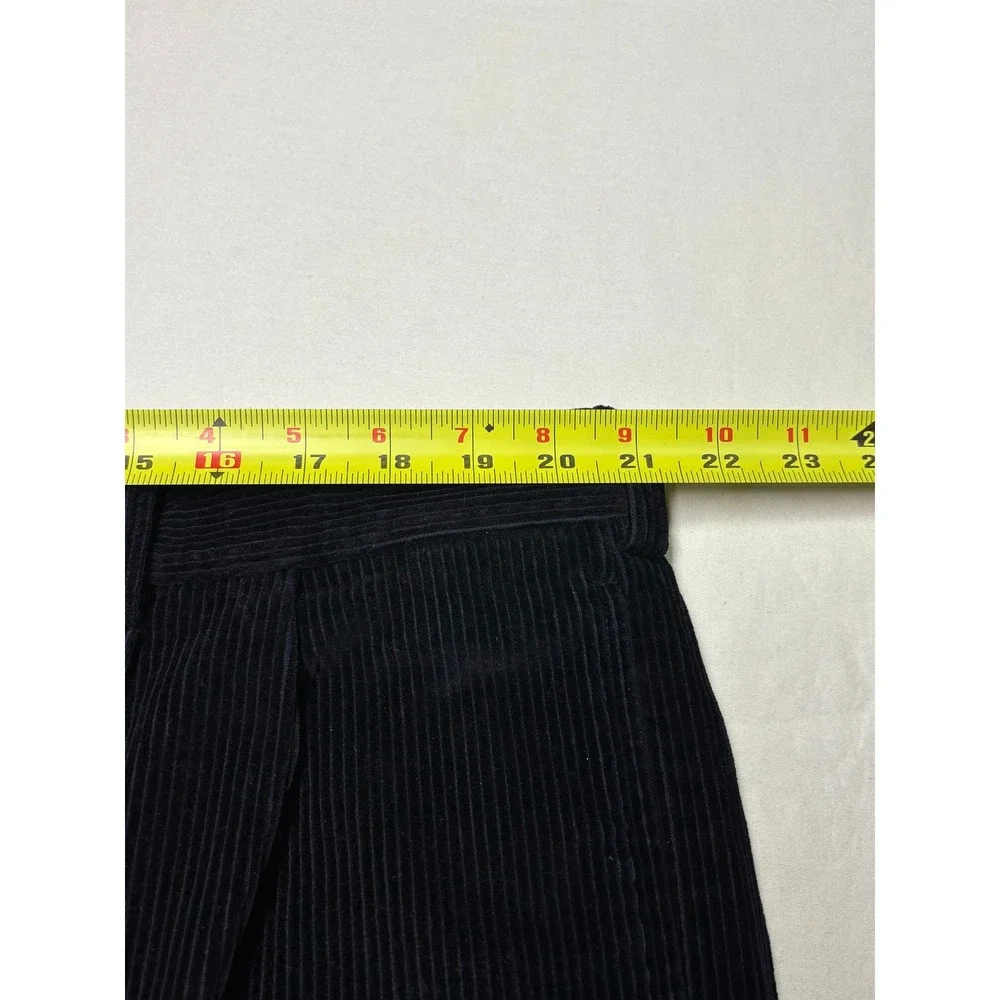 Jos. A. Bank Mens‎ Black Corduroy Pleated Cuffed Trousers 42x26 Wide Wale Cotton